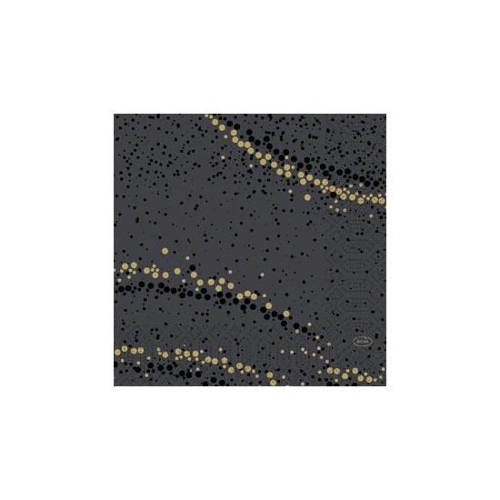 Duni szalvéta Golden Stardust Black 3rtg 33x33cm 10x50db/gyűjtő