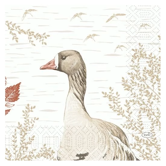 Duni szalvéta Wood and Goose 3rtg 33x33cm 10x50db/gyűjtő