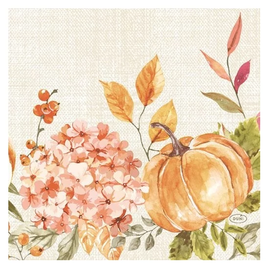 Duni szalvéta Spicy Pumpkin 3rtg 33x33cm 4x250db/gyűjtő