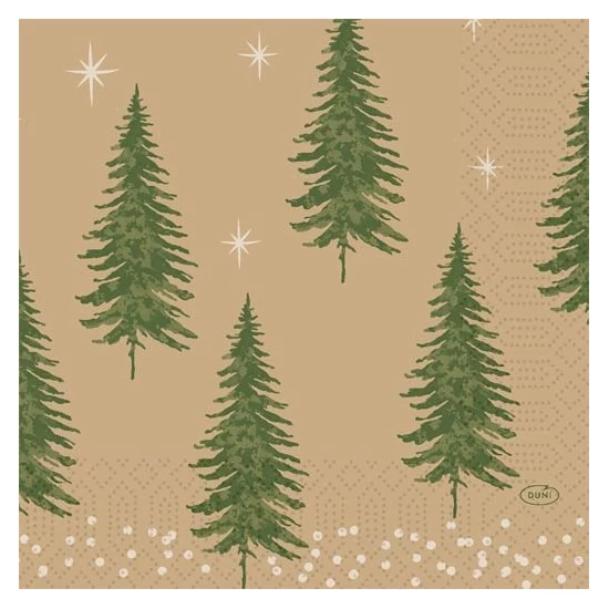 Duni szalvéta Humble Trees 3rtg 33x33cm 4x250db/gyűjtő