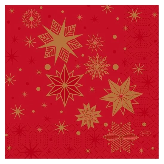 Duni szalvéta Stargazing Red 3rtg 33x33cm 10x50db/gyűjtő