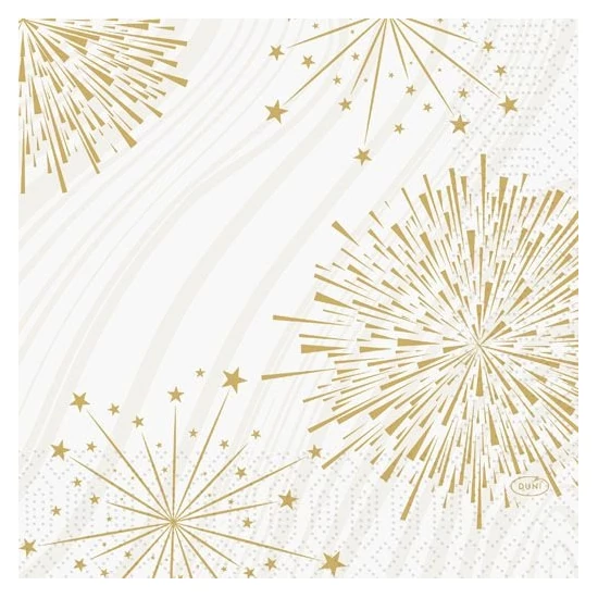 Duni szalvéta Sparkly White 3rtg 33x33cm 10x50db/gyűjtő