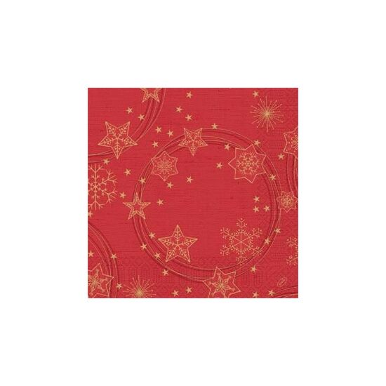 Duni szalvéta Star Shine Red 3rtg 40x40cm 4x250db/gyűjtő