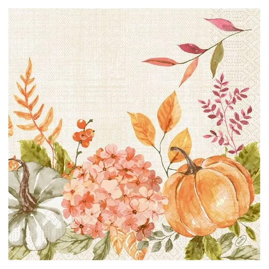 Duni szalvéta Spicy Pumpkin 3rtg 40x40cm 4x250db/gyűjtő