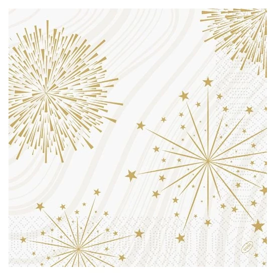 Duni szalvéta Sparkly White 3rtg 40x40cm 4x250db/gyűjtő
