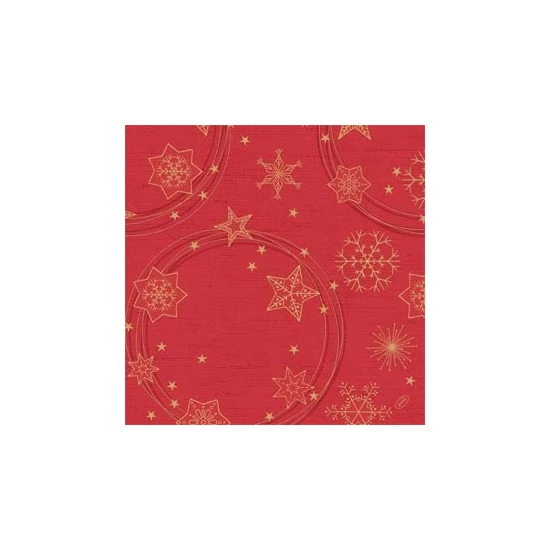 Duni classic szalvéta Star Shine Red 4rtg 40x40cm 6x50db/gyűjtő