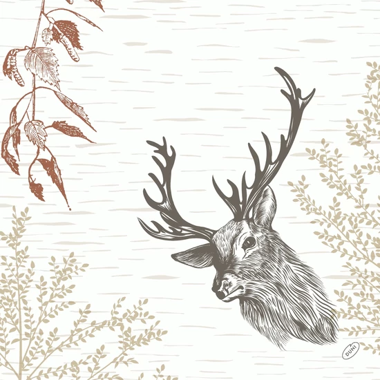 Duni classic szalvéta Wood and Deer 4rtg 40x40cm 6x50db/gyűjtő