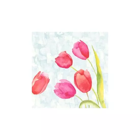 Duni classic szalvéta Painted Tulips 4rtg 40x40cm 6x50db/gyűjtő