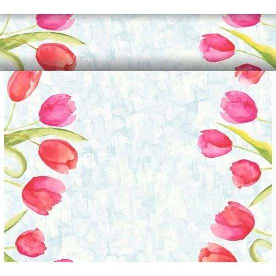 Dunicel Téte-a-Téte asztali futó Painted Tulips 0,4x24m 4tek/gyűjtő