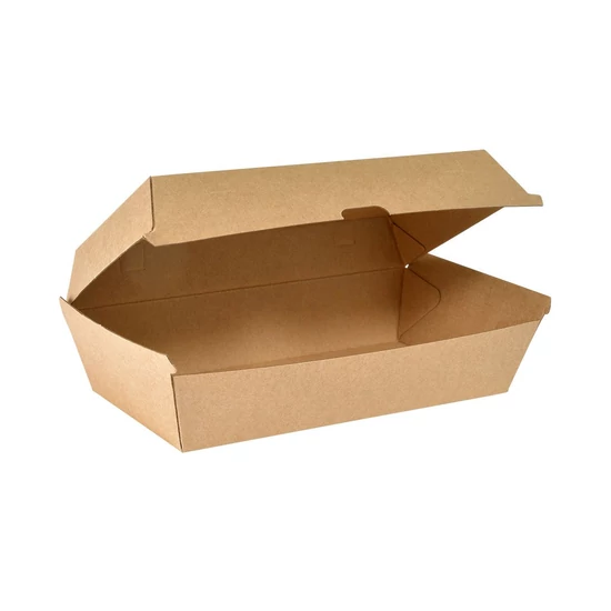 Duni BioPak Clam box large barna 12,5x10,7x7,9cm 4x45db/gyűjtő