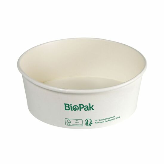 Duni Biopak papírtálka Ronda fehér 700ml 5x50db/gyűjtő