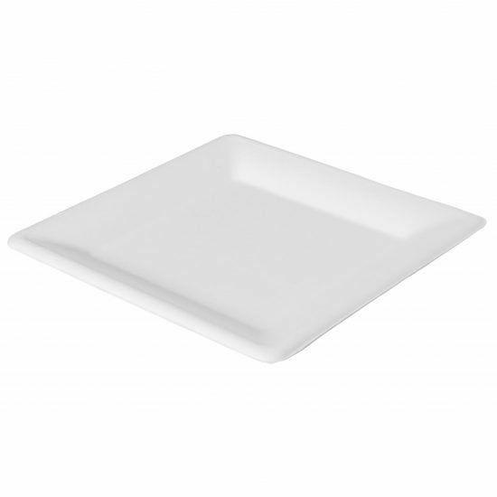 Duni Ecoecho Bagasse szögletes tányér fehér 26x26cm 10x50db/gyűjtő
