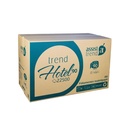 Trend Hotel 90 papírdobozos kistekercses toalettpapír 3rtg M9,5 D13 32,25m 250lap cell FSC 90tek/gyűjtő
