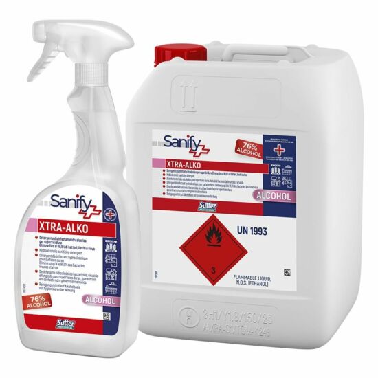 Sutter Xtra-Alko általános tisztító fertőtlenítőszer 750ml 12db/gyűjtő