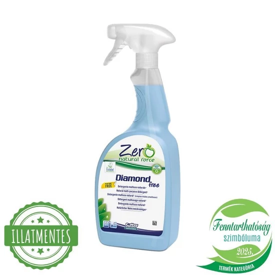 Sutter Zero Diamond Free környezetbarát illatmentes felülettisztító 750ml 12db/gyűjtő