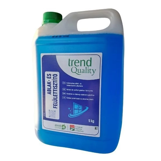 Trend Quality csíkmentes ablak- és felülettisztító alkoholos 5kg 4kanna/gyűjtő