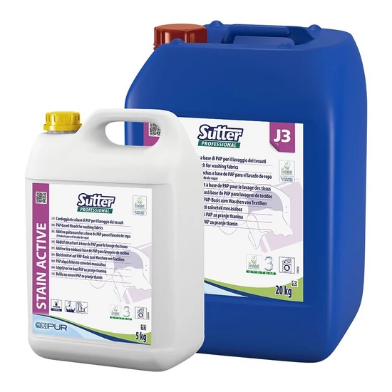 Sutter Stain Active folyékony folteltávolító fehér és színes ruhákhoz gépi mosáshoz 20kg