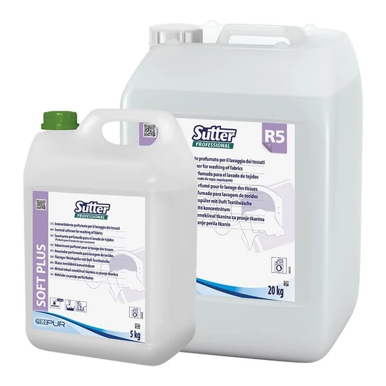 Sutter Soft Plus textillágyító mosodák részére 5kg 4kanna/gyűjtő