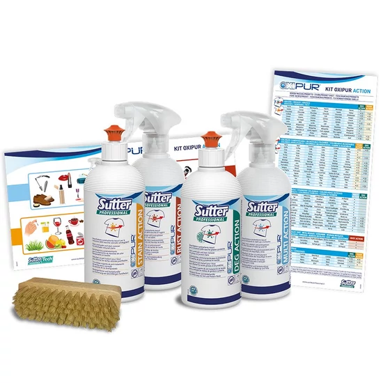 Sutter Oxipur Action Kit folttisztító és előkezelő bemutató készlet textilekhez