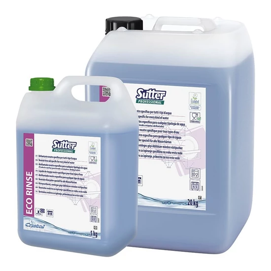 Sutter Eco Rinse Ecolabel semleges kémhatású öblítőszer mosogatógéphez, 5 kg