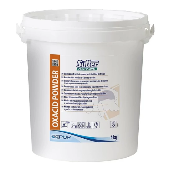 Sutter Oxacid Powder vízkőoldó por szövetek és gépek vízkőmentesítésére 4kg