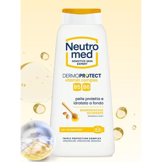 Sutter Neutromed Dermoprotect Nutriente tápláló tusfürdő mézzel és mandulával 600ml 12db/gyűjtő