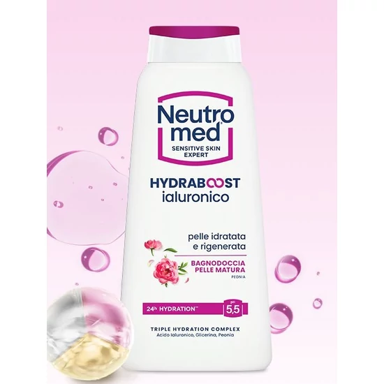 Sutter Neutromed Hydraboost Pelle Matura tusfürdő érett bőrre bazsarózsával 600ml 12db/gyűjtő
