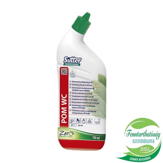 Sutter Zero Pom WC környezetbarát tisztító 750ml 12db/gyűjtő