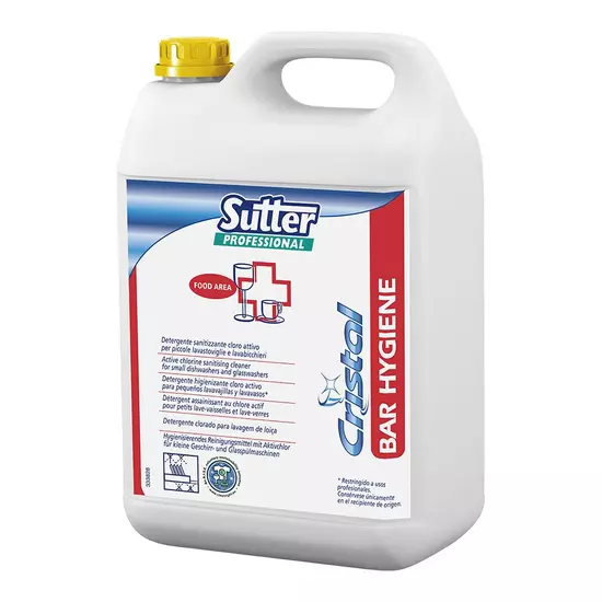 Sutter Bar Hygiene aktív klórt tartalmazó gépi mosogatószer 5kg 4kanna/gyűjtő