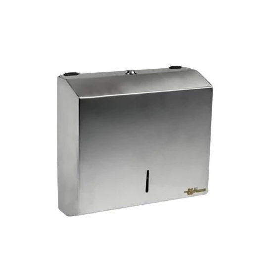 Bisk hajtogatott kéztörlő adagoló inox 500lapos