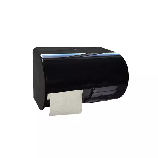 Trend vízszintes dupla kistekercses toalettpapír adagoló ABS fekete