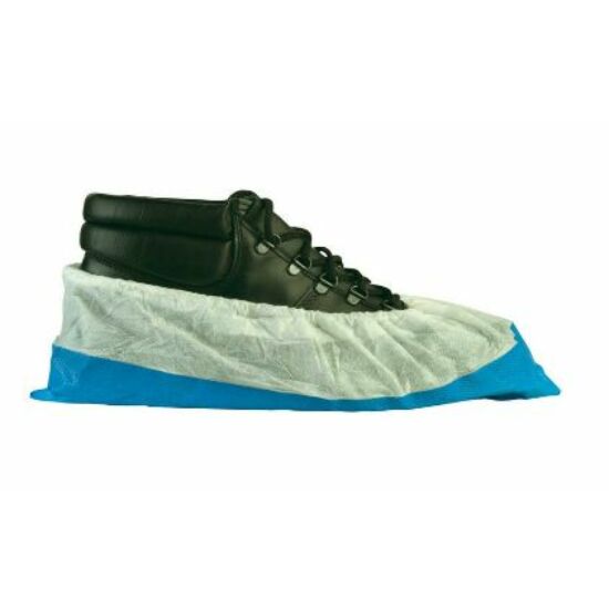 Cipővédő zacskó, kék-fehér, CPE+PE, 100db/csomag