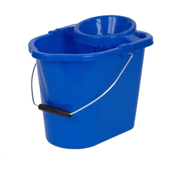 Vikan műanyag vödör facsaróval, 15 l, kék
