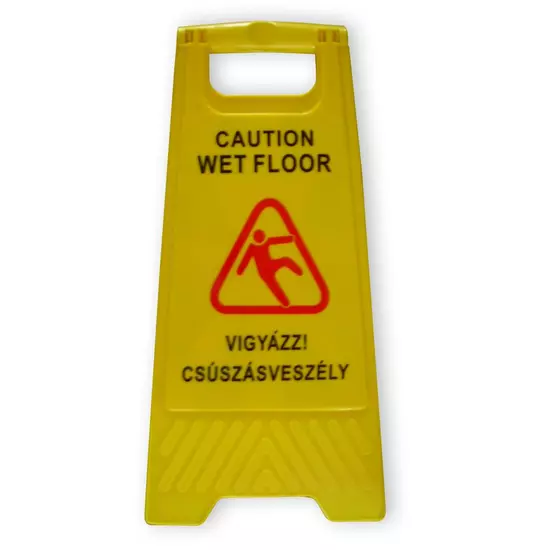 Wet floor- figyelmeztető tábla