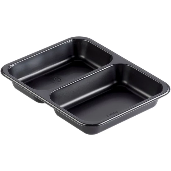 Duniform fóliázható tálka Caterline fekete 2 részes 440/370ml 216db/gyűjtő