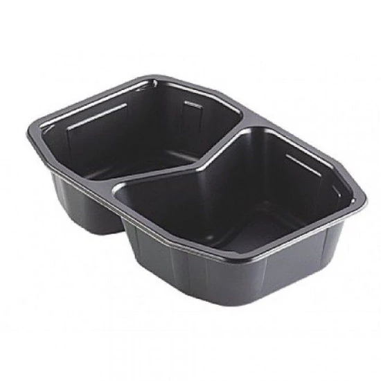 Duniform fóliázható tálka HMR fekete 2 részes 540/400ml 312db/gyűjtő