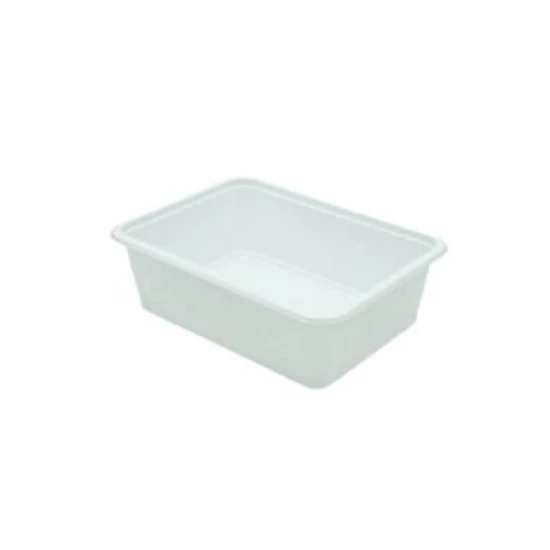 Műanyag szögletes tálka fehér PP 750ml 8x50db/gyűjtő
