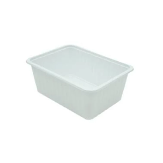 Műanyag szögletes tálka fehér PP 1000ml 8x50db/gyűjtő