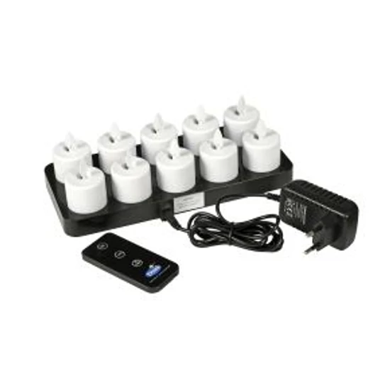 Duni led készlet Moving flame újratölthető égőkkel meleg fehér 1x10db/gyűjtő