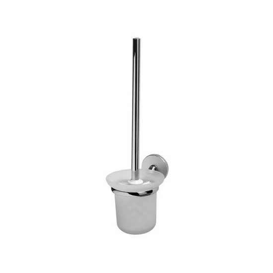 Bisk Chroma WC kefe üveg tartóval falra szerelhető inox króm