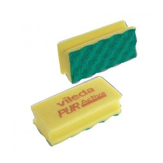 Vileda PUR Active szivacs sárga 7x15x4,5cm 10db/csomag