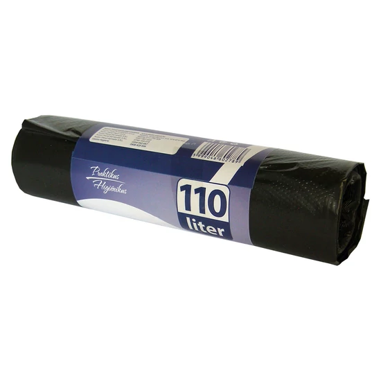 Szemeteszsák 60x100 cm 110L 10db/tekercs fekete 22my
