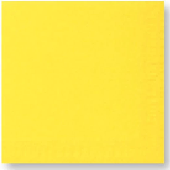 Duni szalvéta sárga 3 rétegű 33x33cm 12x20db