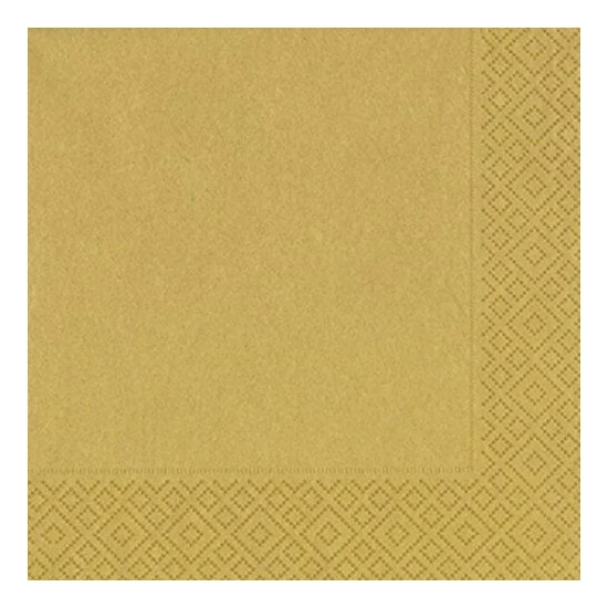 Duni szalvéta arany 3 rétegű 33x33cm 12x20db/gyűjtő