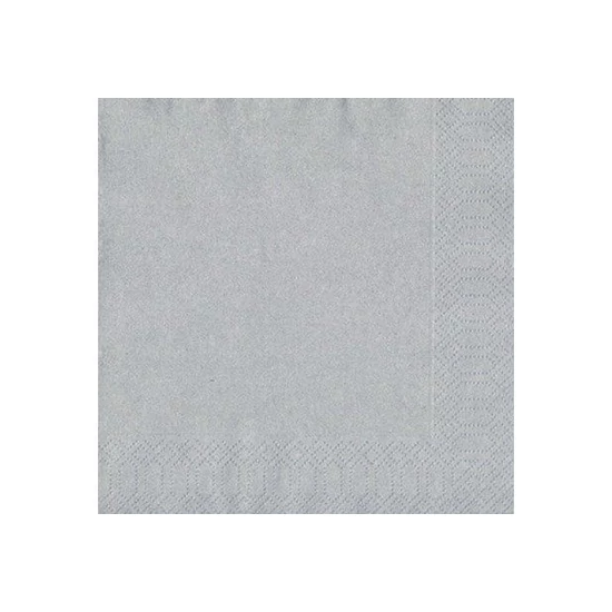 Duni szalvéta ezüst 3 rétegű 33x33cm 12x20db/gyűjtő