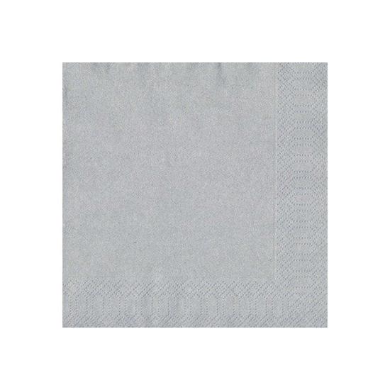 Duni szalvéta ezüst 3 rétegű 33x33cm 12x20db/gyűjtő