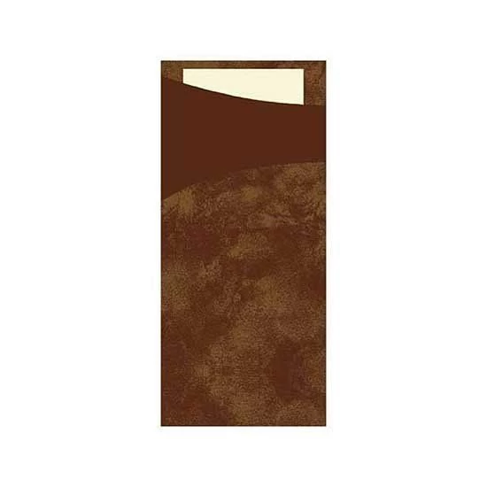 Duni sacchetto Chestnut/krém 19x8,5cm 5x100db/gyűjtő