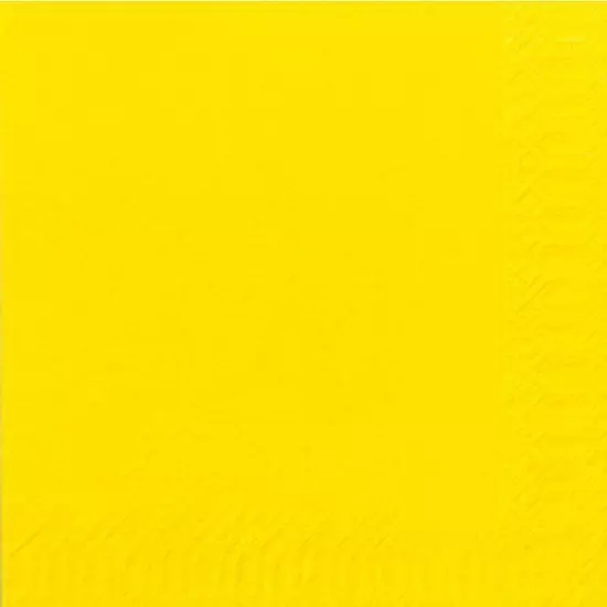 Duni szalvéta sárga 3 rétegű 33x33cm 8x125db/gyűjtő