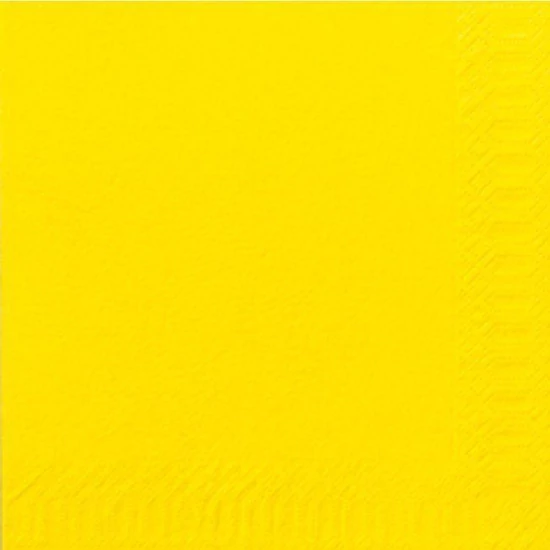 Duni szalvéta sárga 3 rétegű 33x33cm 8x125db/gyűjtő