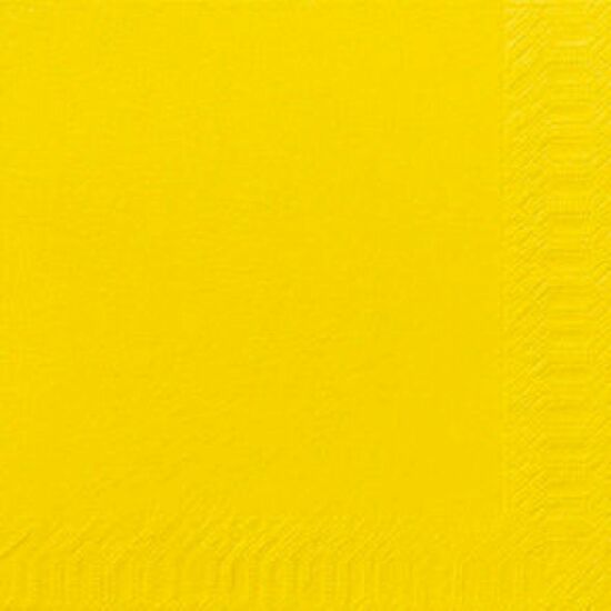 Duni szalvéta sárga 3 rétegű 40x40 8x125db/gyűjtő